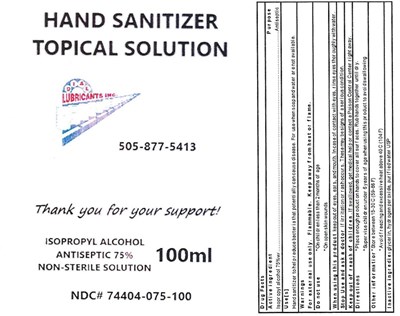 100ml Label (Dial Lubricants Label 2)